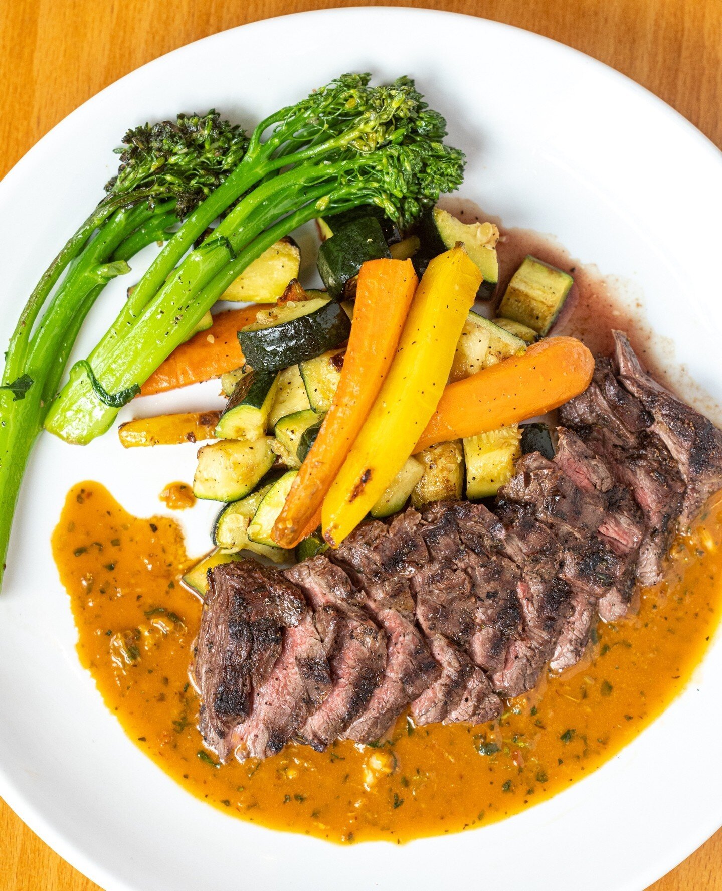 Join us for dinner and try our Marinated Skirt Steak with house-made Chimichurri, Summer Vegetable Medley, and Fresh Broccolini. ⁠
⁠
At Sweet Grass Grill, we deliver delicious culinary experiences while sourcing our produce and ingredients consciousl