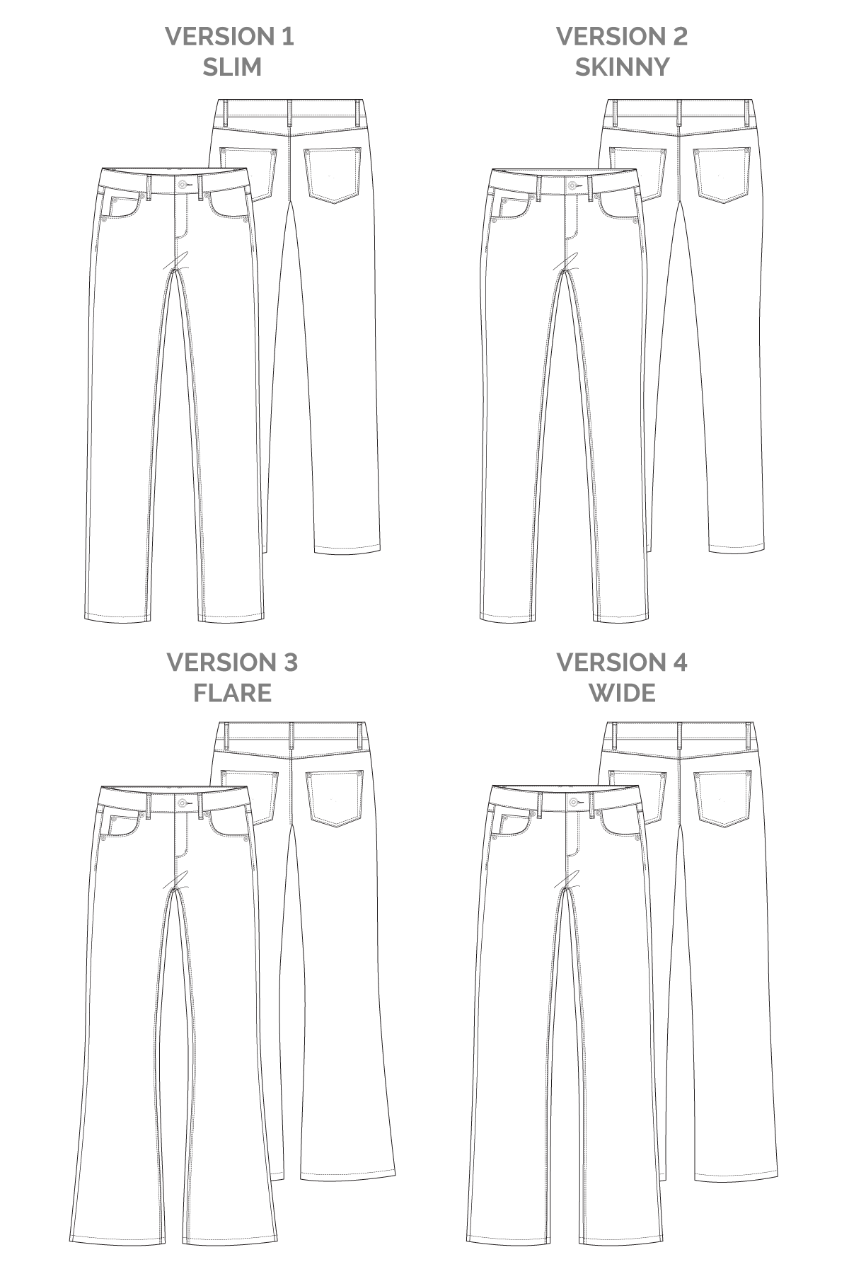 Ash Jeans Pattern Set