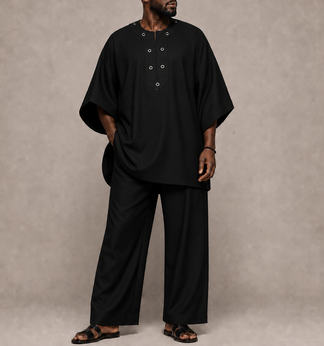 black brushed cotton dashiki set.png