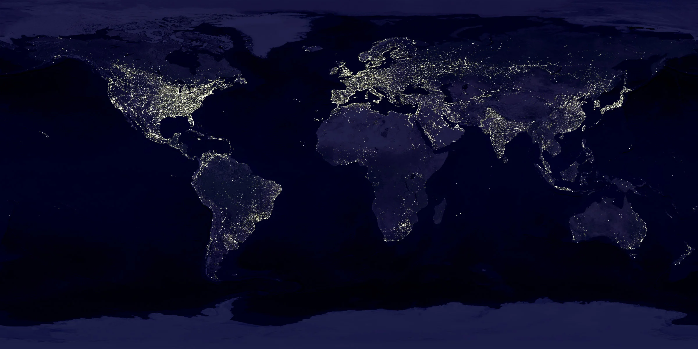 The lights here describe accumulations of humanity, which means they describe accumulations of creativity. 
