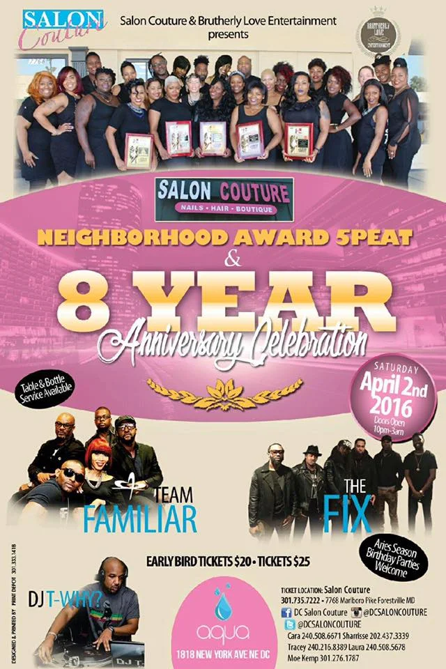 Salon Couture's Neighborhood Award 5Peat & 8 Year Anniversary Celebration