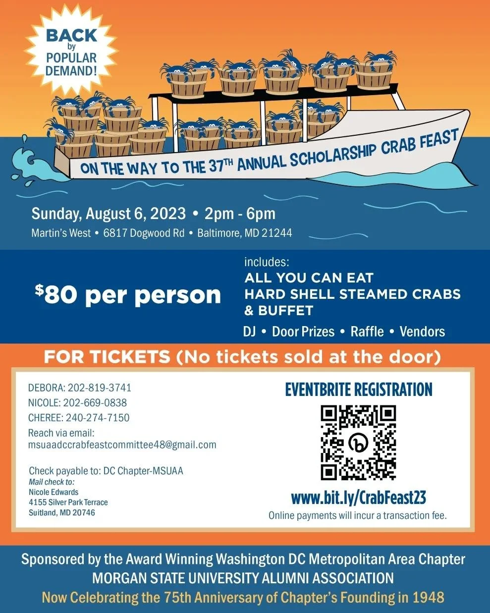 Morgan State DC Metro Alumni Chapter 37th Annual Scholarship Crab Feast