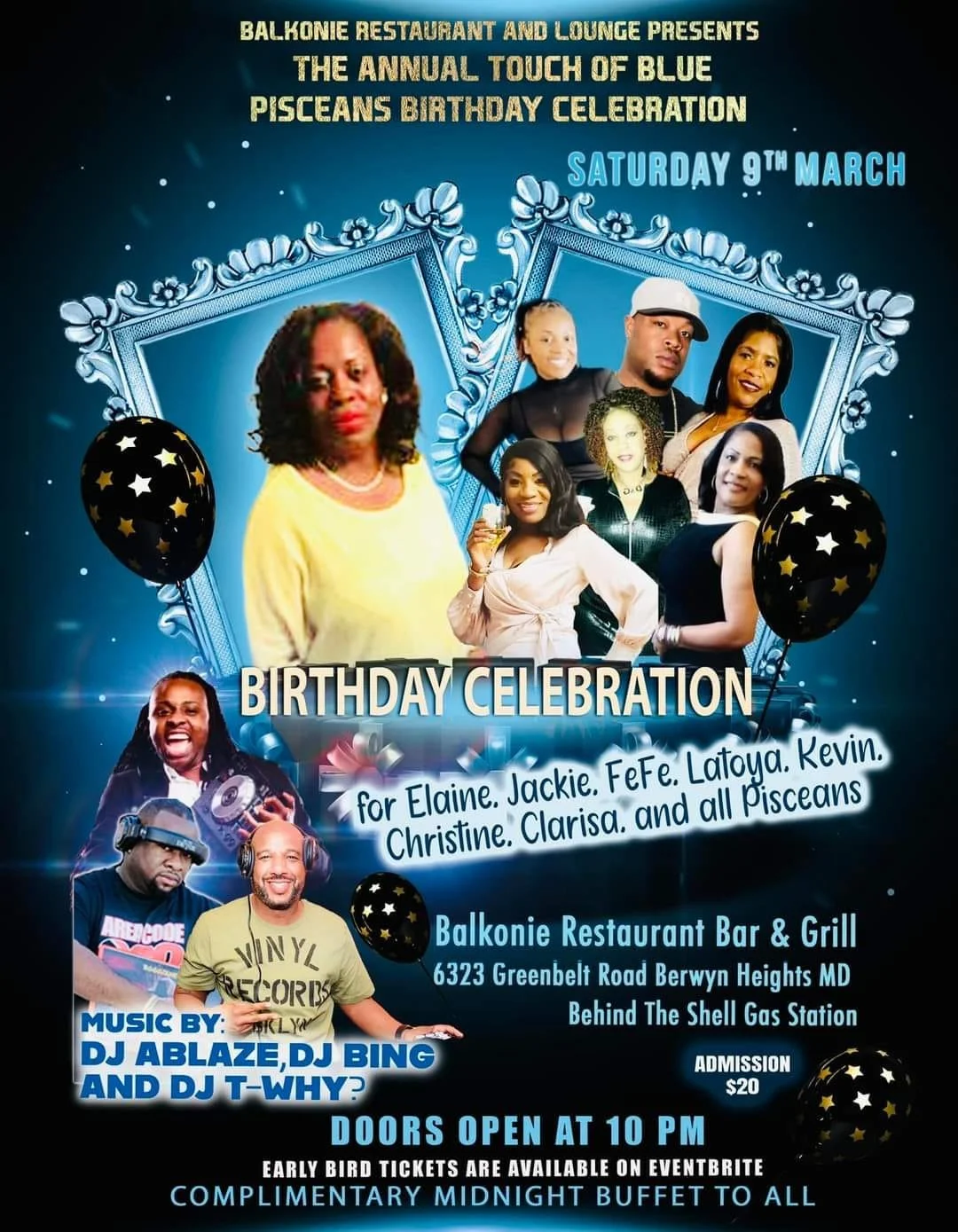 The Annual Touch of Blue Pisceans Birthday Celebration