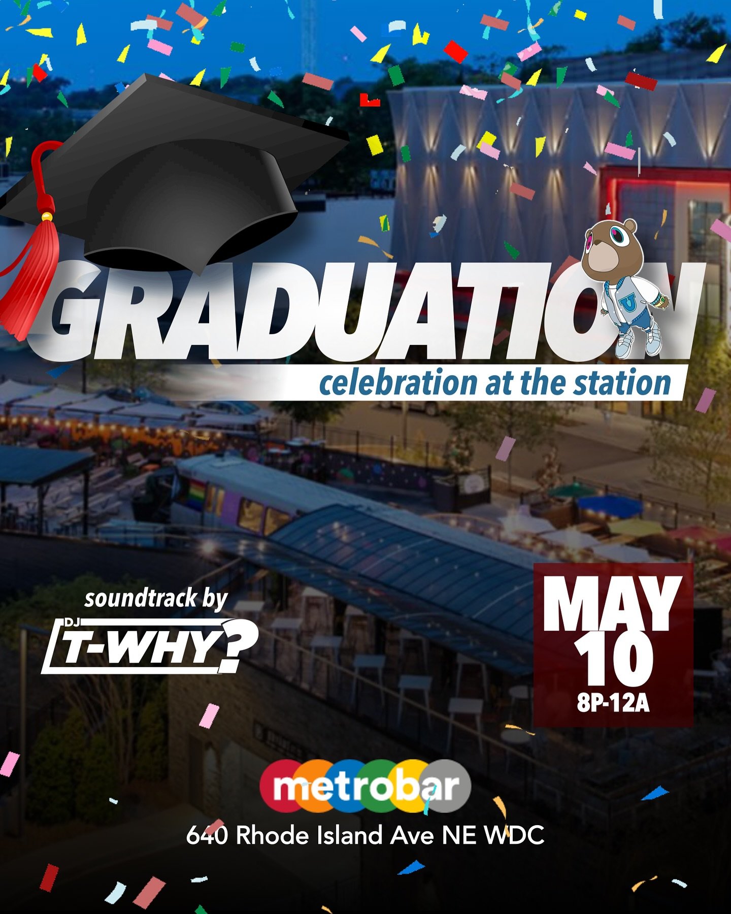 π It’s graduation season, and we’re celebrating all the hard work and achievements! π₯³
Join me at Metrobar on May 10th from 8PM-12AM for a night of great music, good vibes, and a memorable celebration! π
Let’s come together and