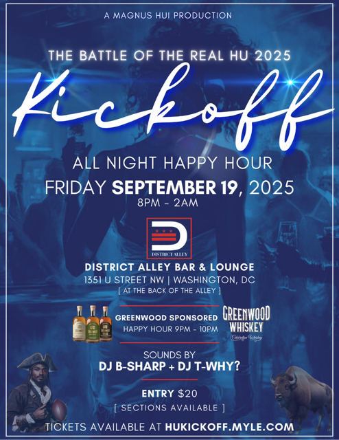 Hampton vs Howard Kickoff All Night Happy Hour