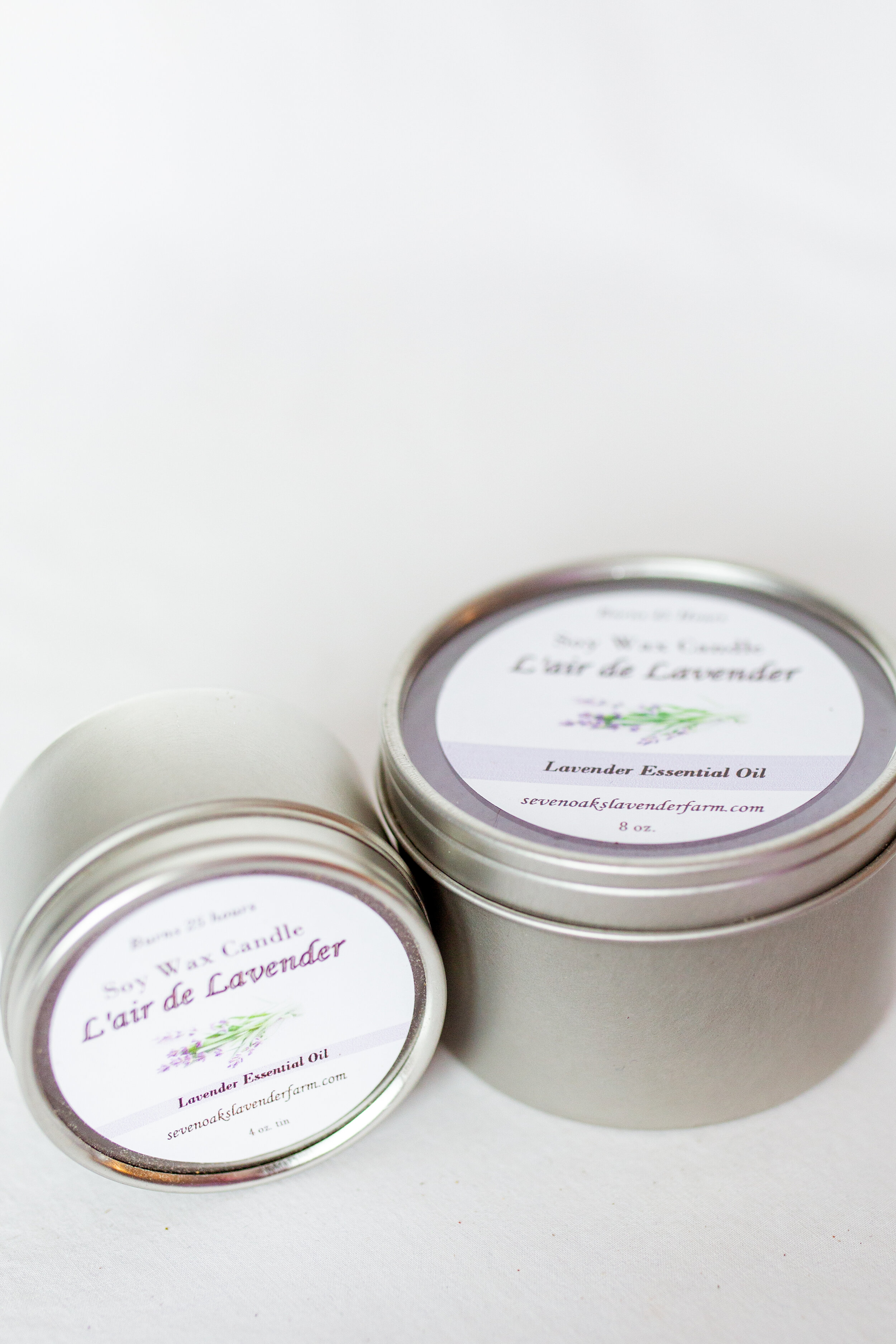 Lavender - Essential Oil Candles, Scented Soy Wax Candle