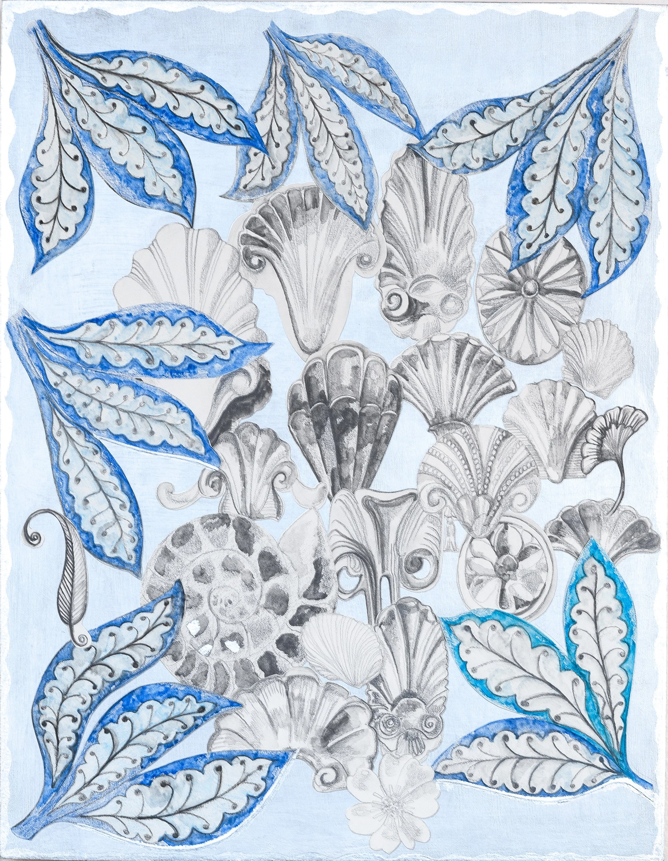 Lauren Braun Blue Leaves and Shells_Hi.jpg