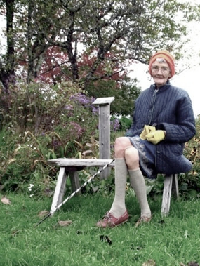  Granny Ritchie in the garden.  