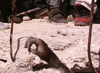 "WE MUST PURSUE JUSTICE." [From Haiti, post quake]