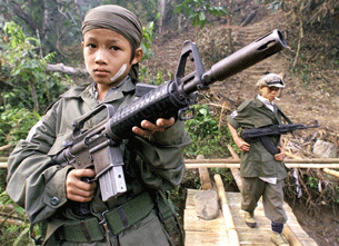 SE Asian girl soliers