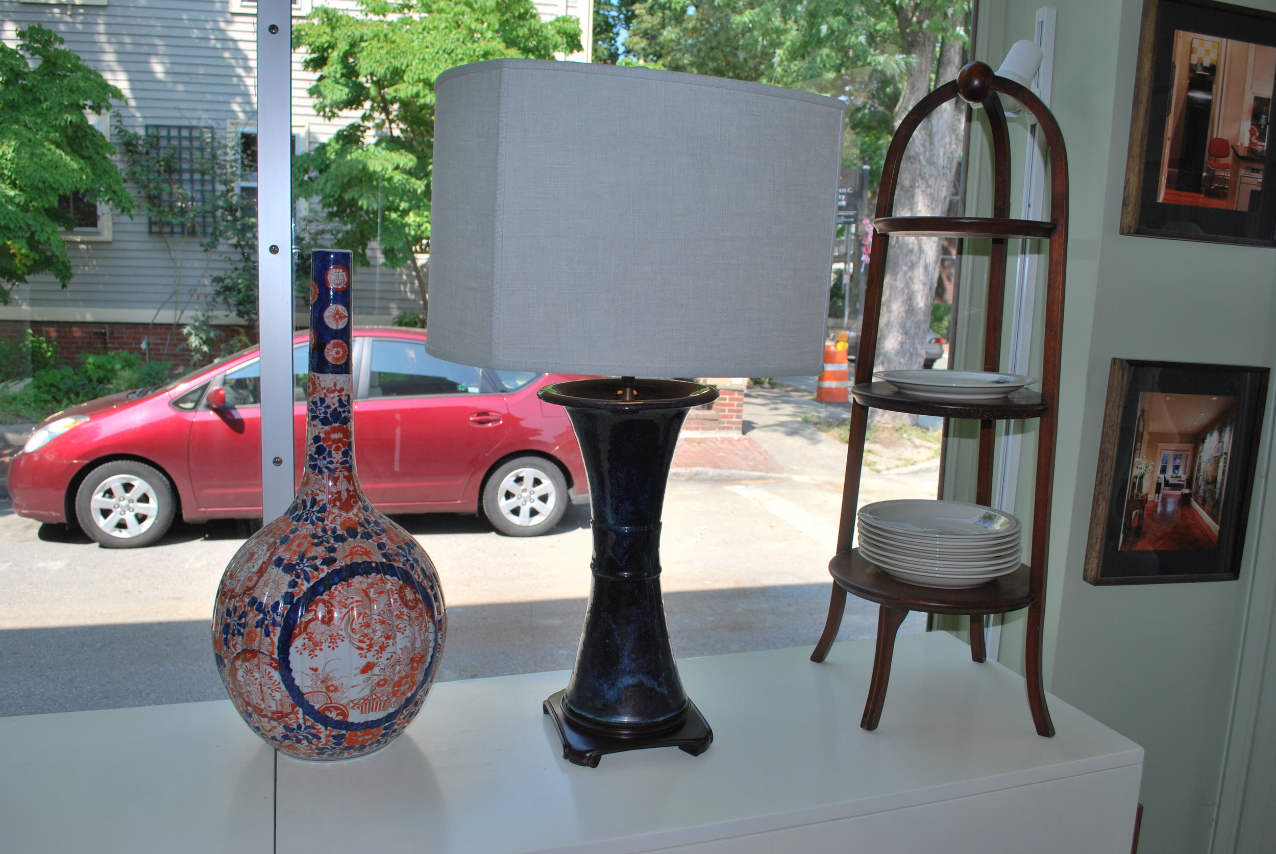 19th Century Chinese Monochrome Vase -$1300 Height: 18.5" (base) Diameter: