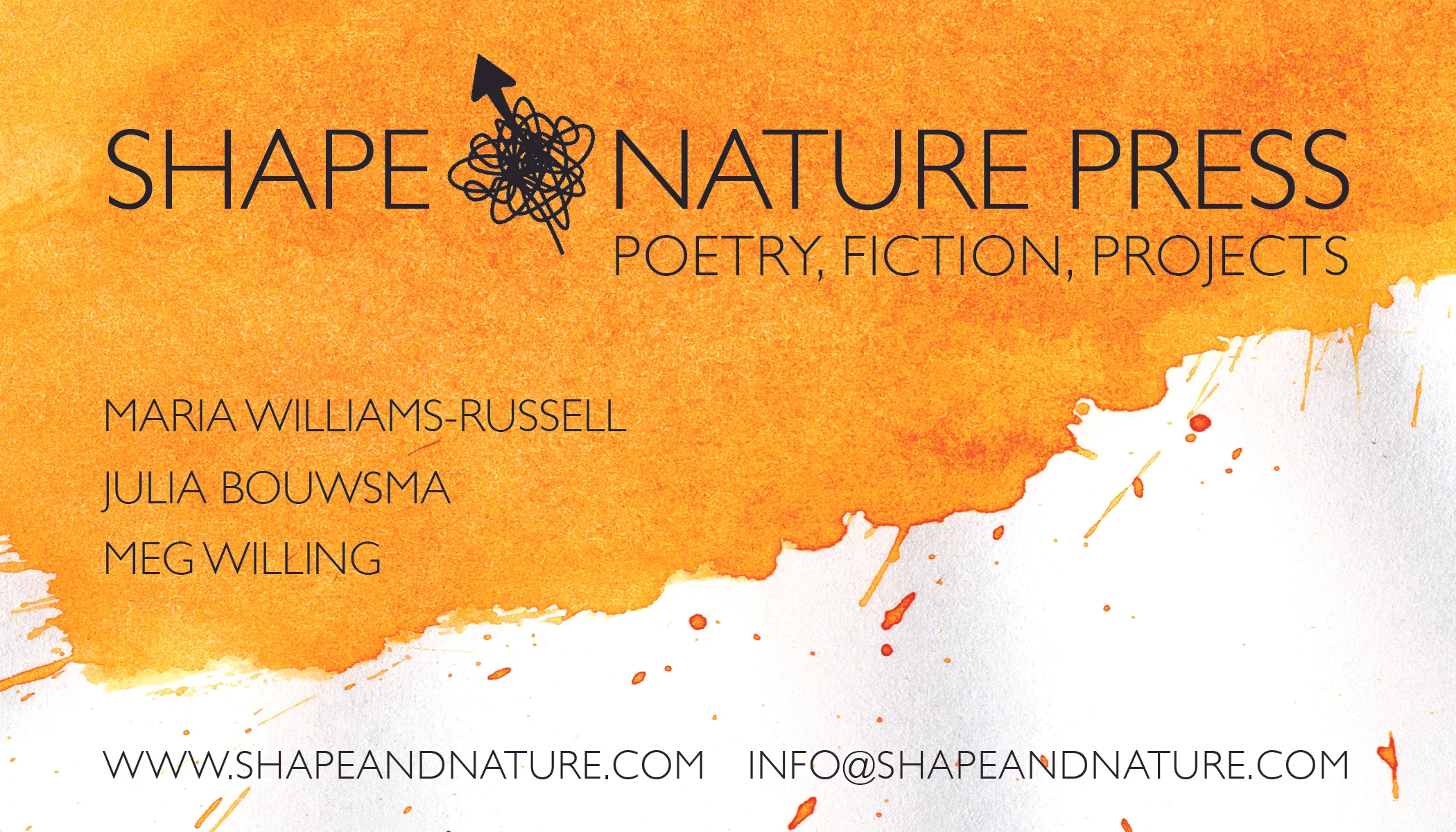Shape&Nature Press business card.