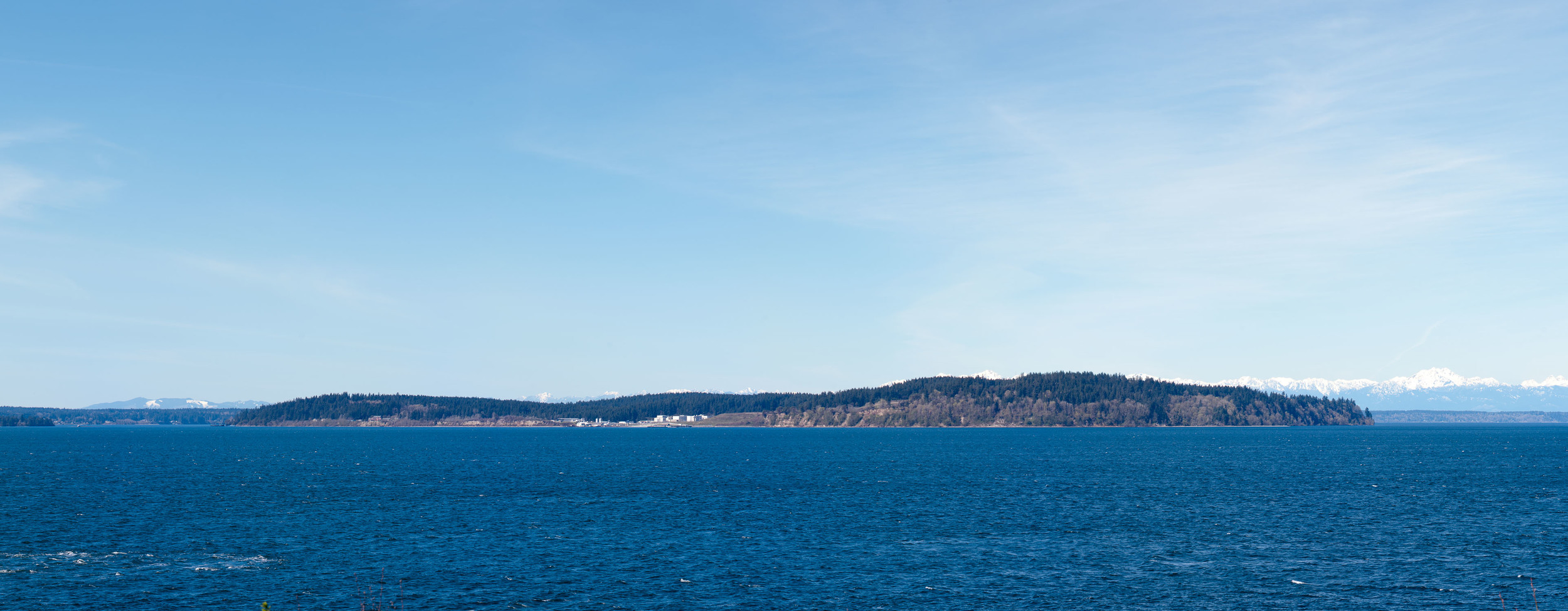 McNeil Island's abandoned prison is visible from the city of Steilacoom, Washington. 