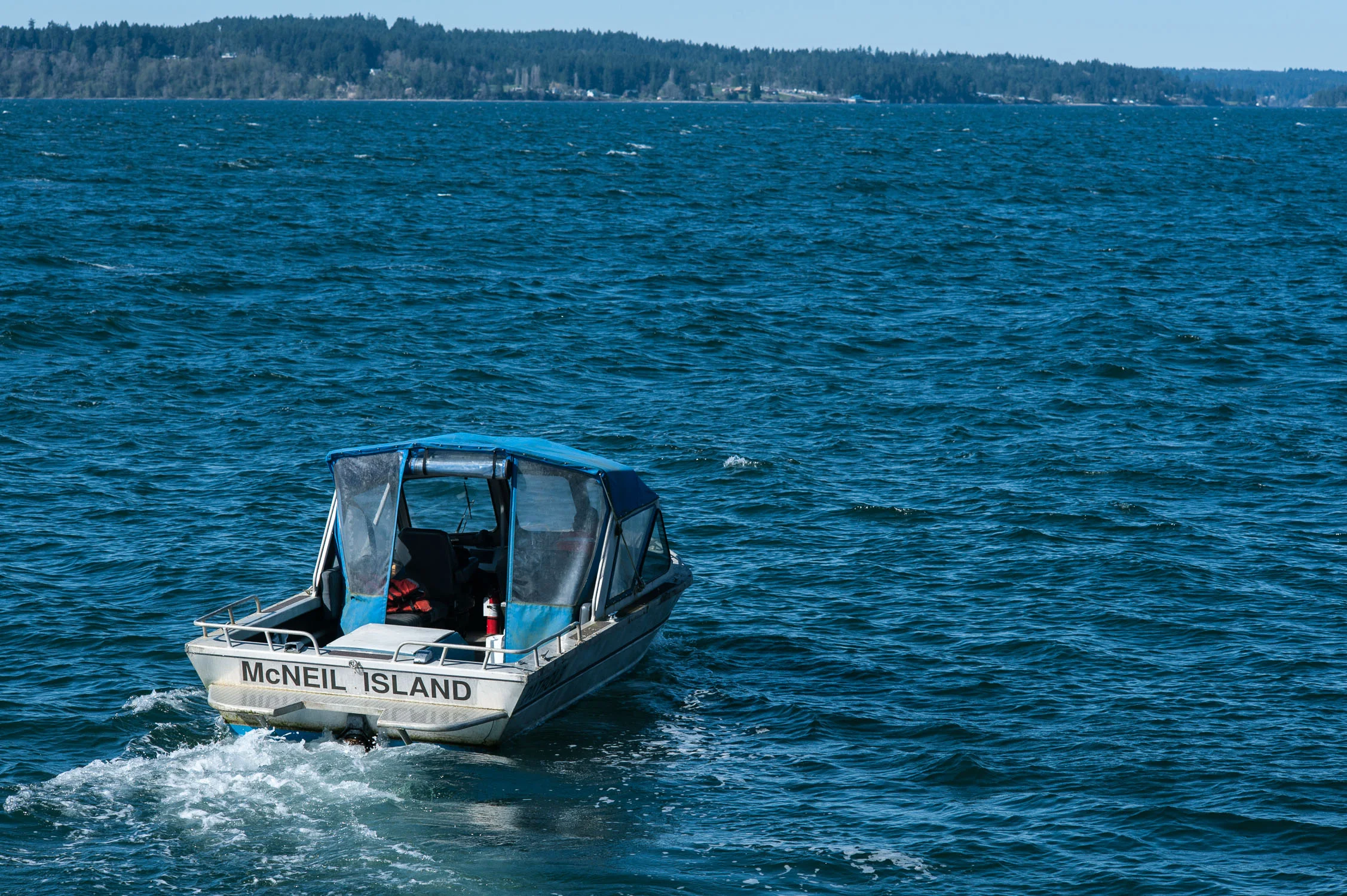 One of several patrol boats that puttered around Steilacoom Ferry Dock.
