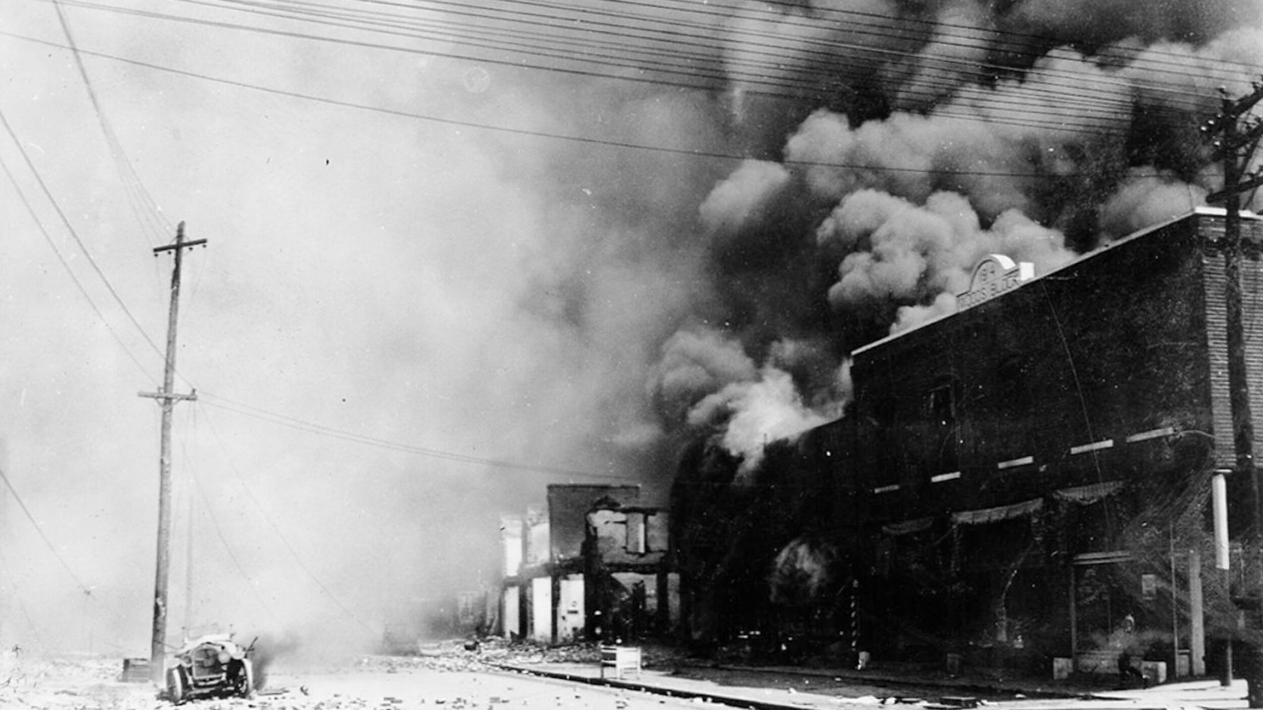  Damage from the Tulsa Race Riot on June 1, 1921. Used with permission from the  Oklahoma Historical Society  