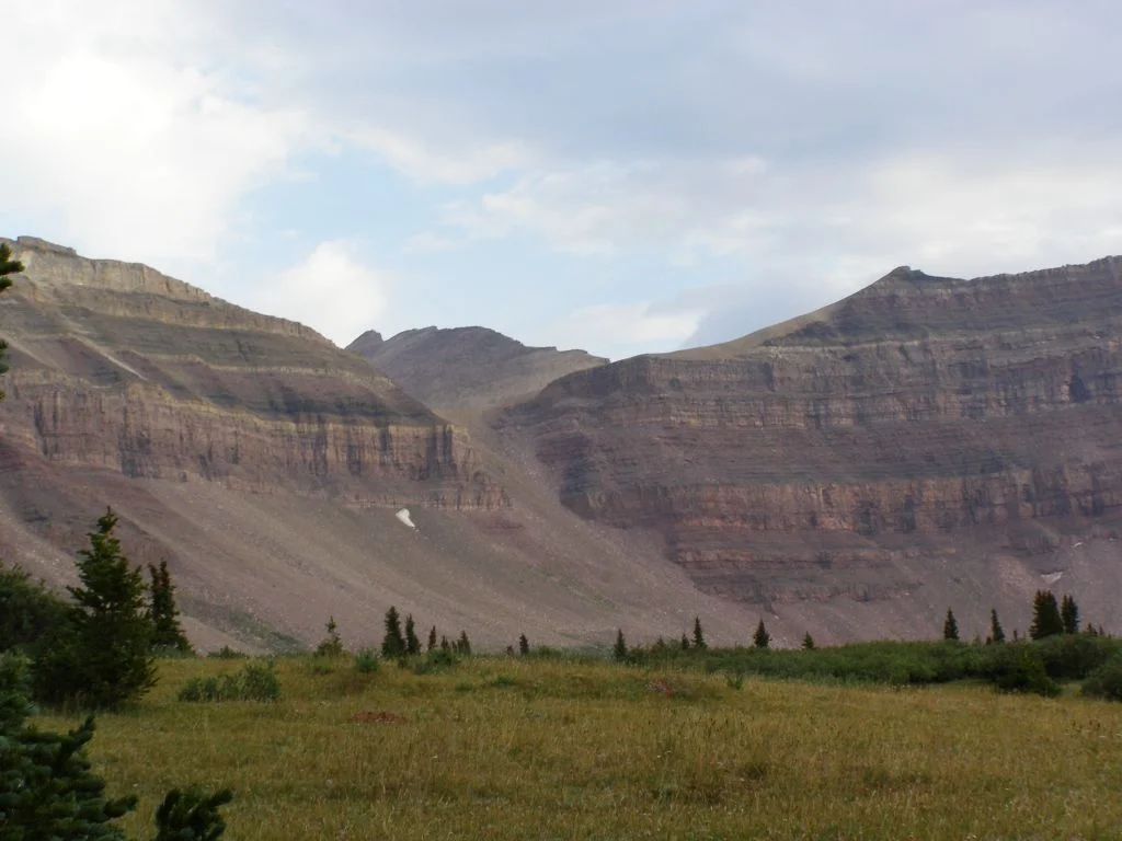 Kings Peak towering over the Anderson Pass.