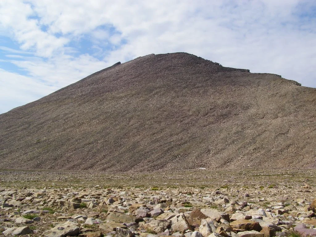 The base of the Kings Peak summit seen from the top of the Anderson Pass.