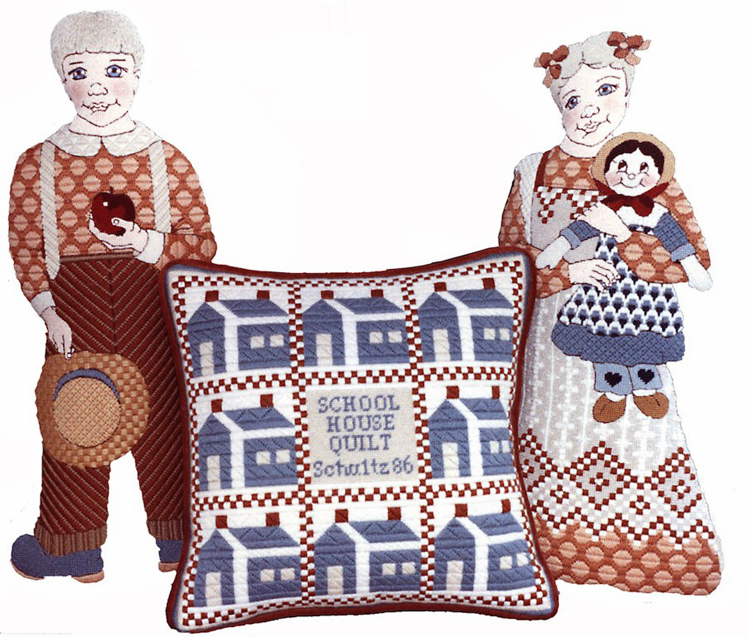 School House Pillow & Figures