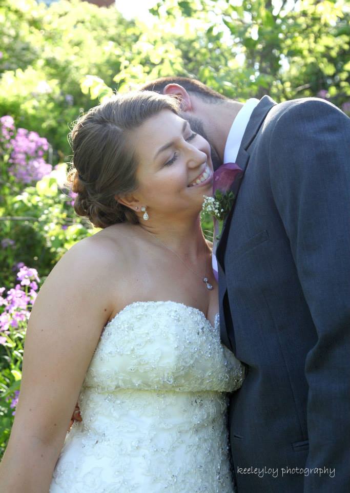 what a sweet moment between the newlyweds!