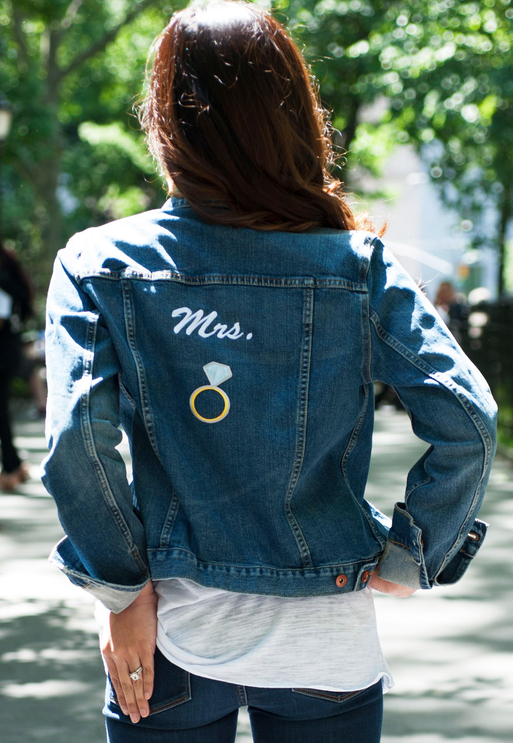 Custom Denim Jacket Isabel O Neil Bridal Collection Tampa S Most Stylish Bridal Boutique