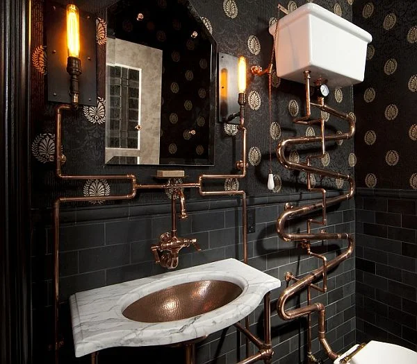 Steampunk bathroom/Andre Rothblatt Architects