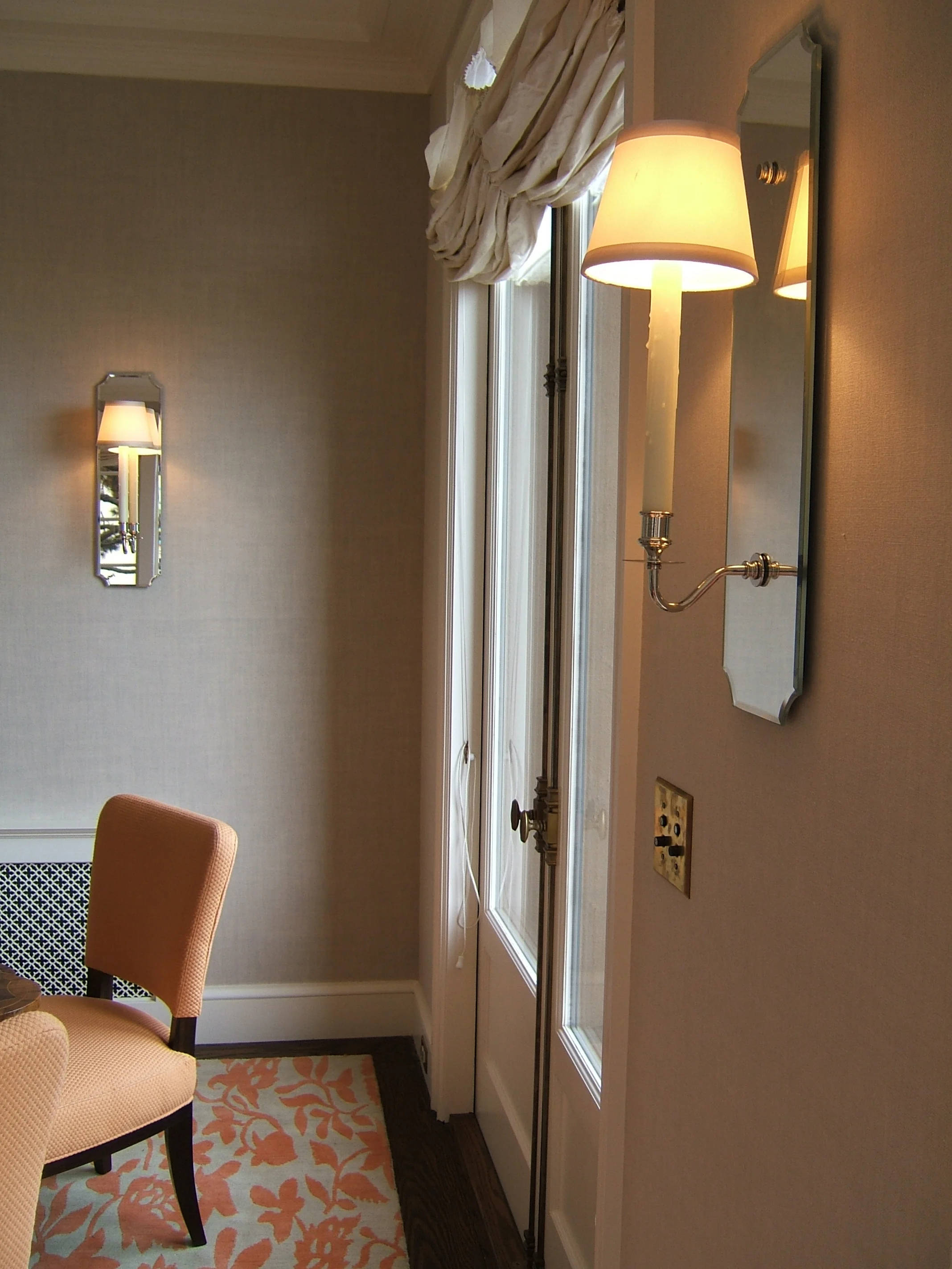 Beveled mirror sconces/ Stephen Shubel