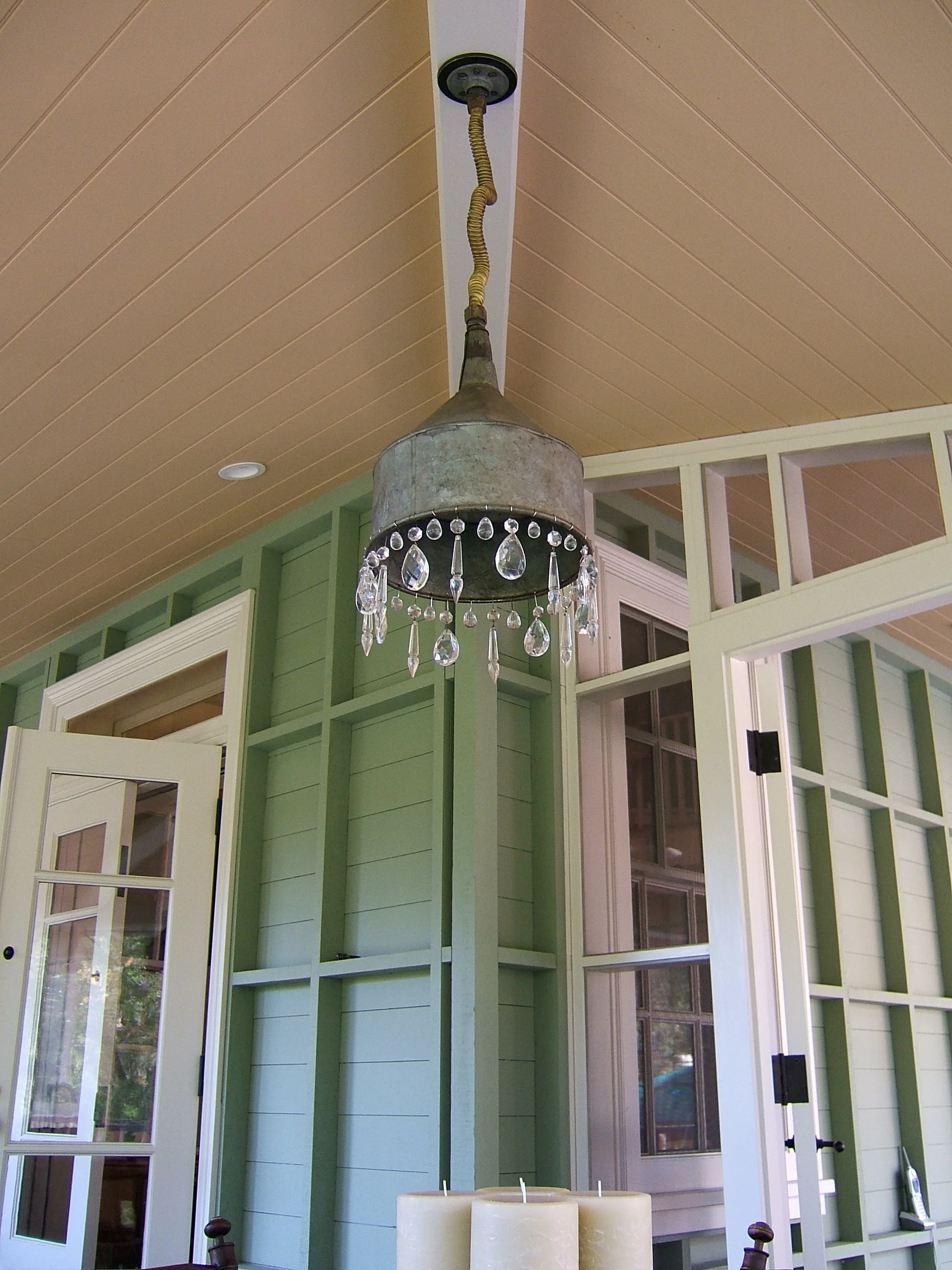 Pendant for porch game table-Sonoma, CA