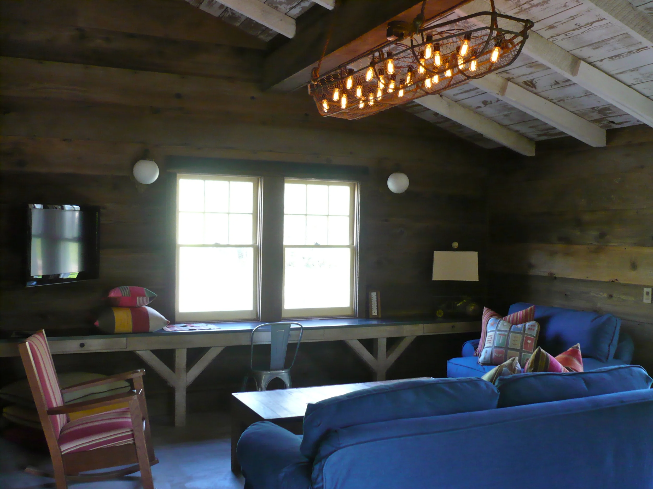 Suspended rescue gurney chandelier-Sonoma, CA/Judy Barsky Interior Design