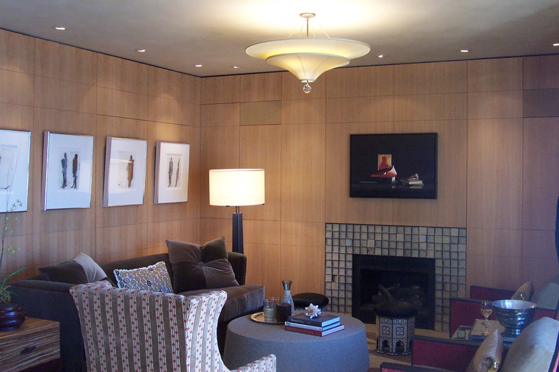 Duet 2 tier pendant in ivory silk/San Francisco Decorator Showcase/EJ Interiors
