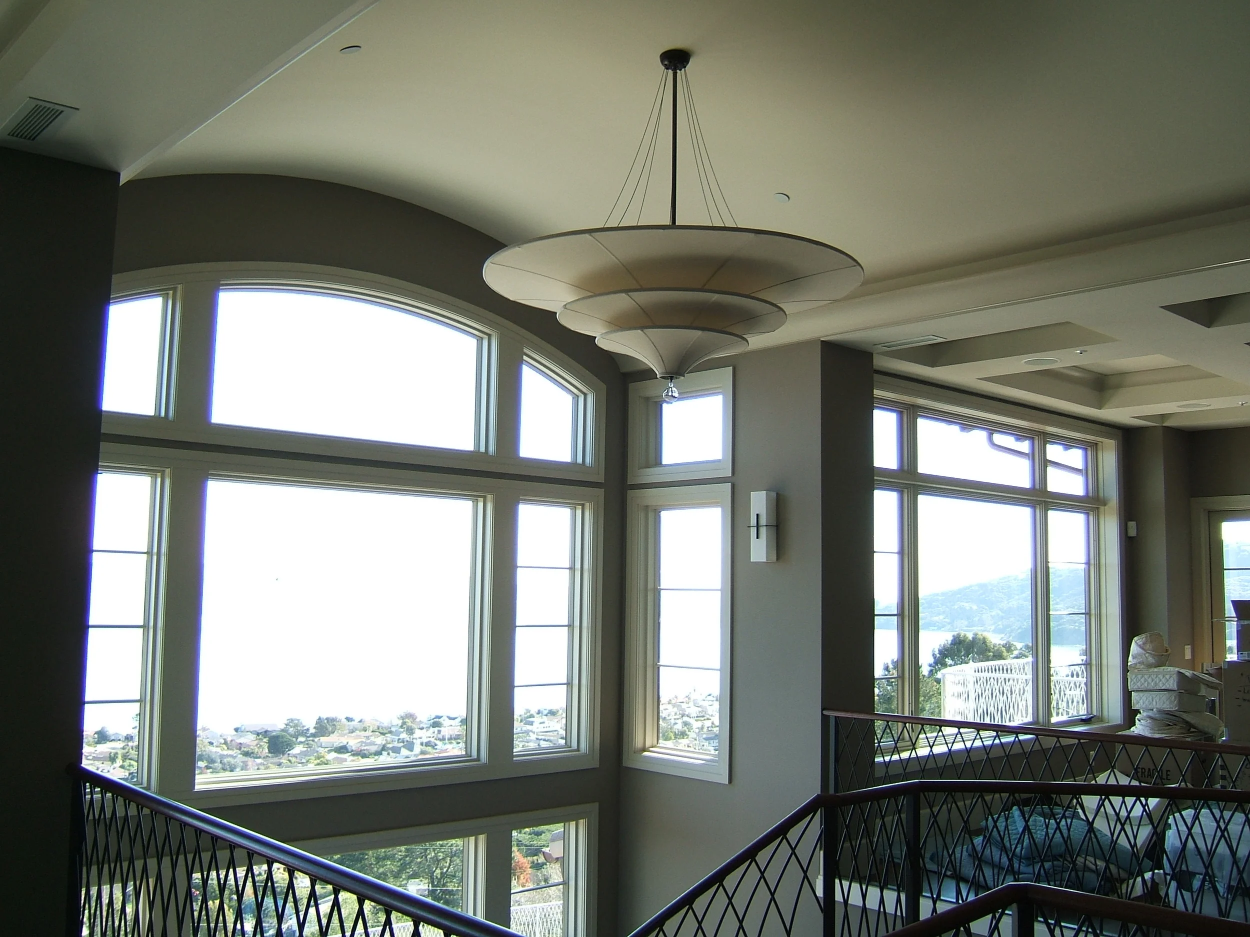 Duet three tier over grand staircase/EJ Interiors/Tiburon, CA