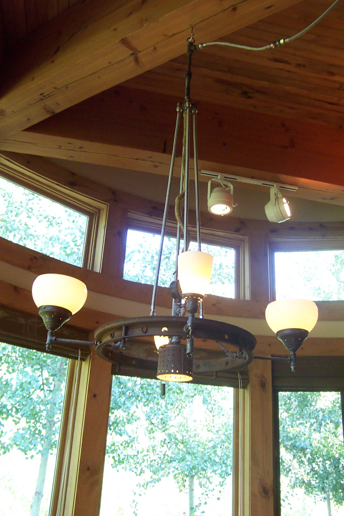 Rustic industrial chandelier Sun Valley, ID/ Lone Star Design