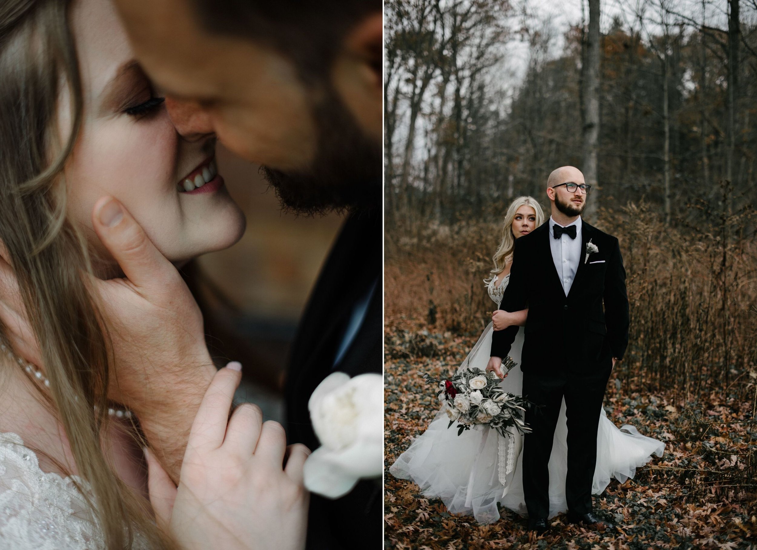 bride and groom in the woods.jpg