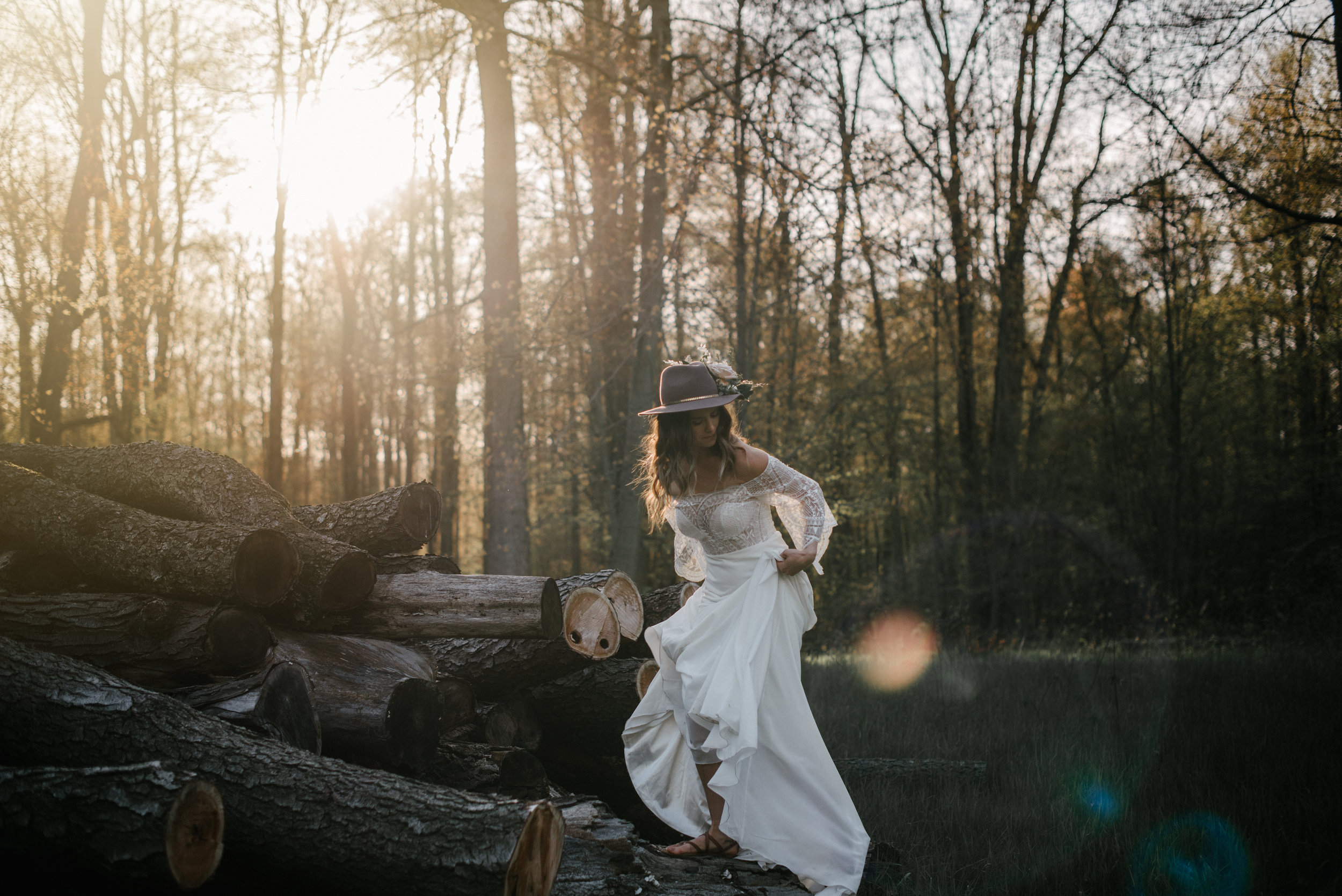 beautiful boho bride in woods wedding photography.jpg