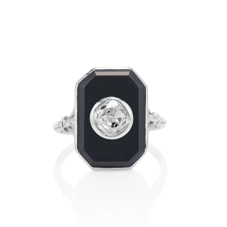 The Art Deco Diamond Onyx Ring The One I Love Nyc