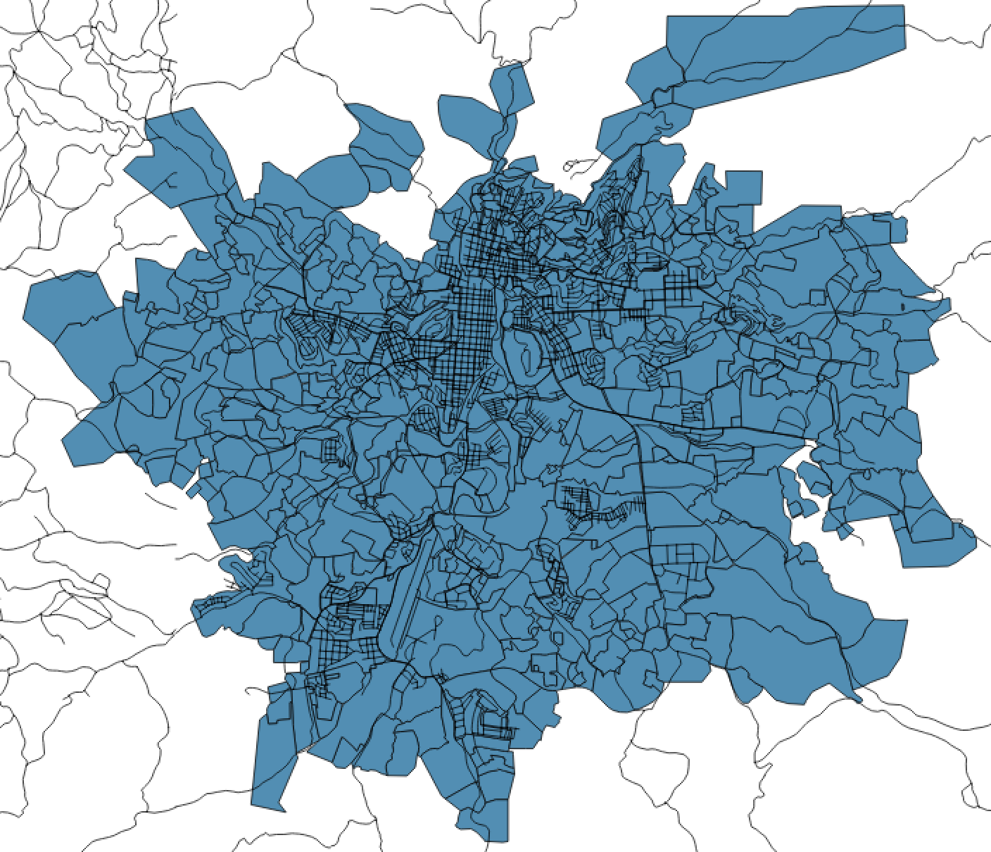 Mapa de Tegucigalpa, Honduras