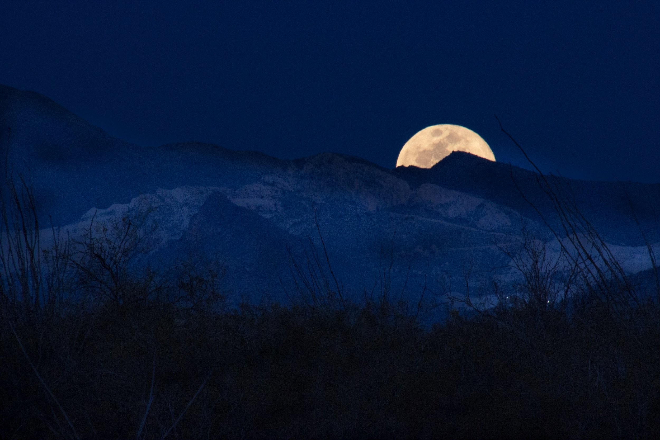 Moonrise over the Santa Ritas