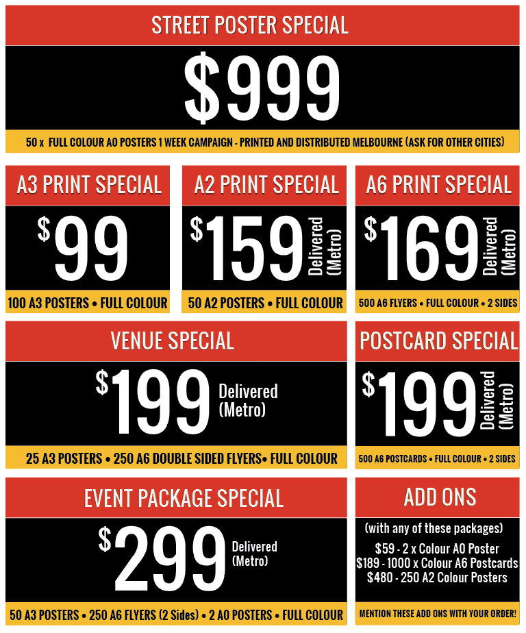 Print and Distribution Specials