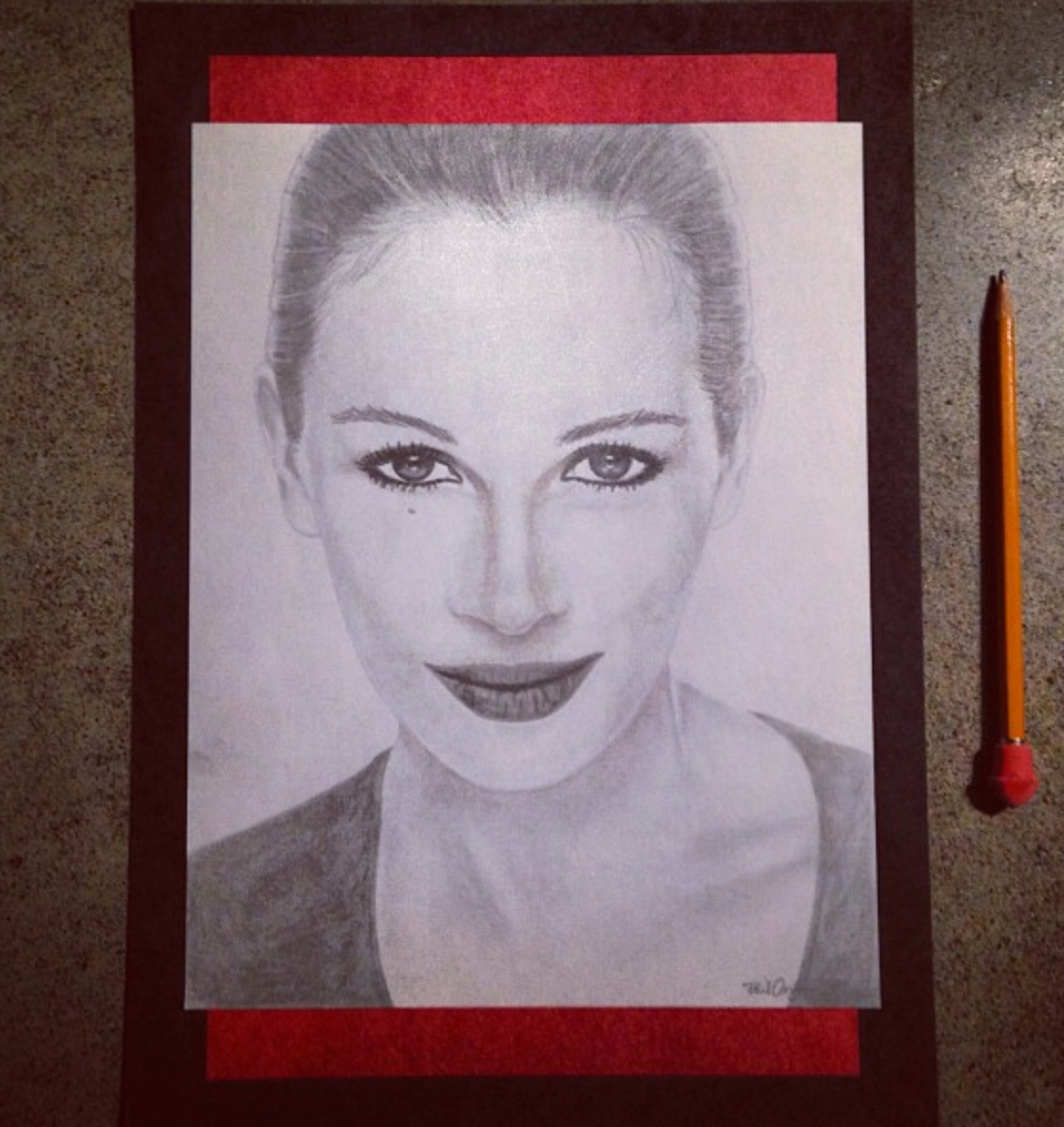 Julia Roberts, drawn in 2001