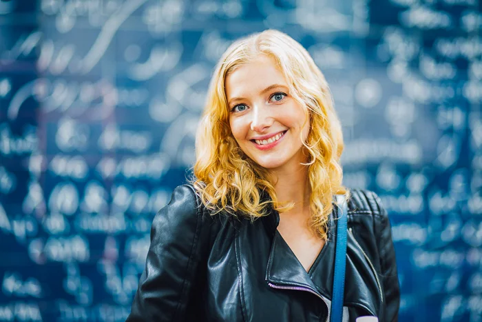 Lindsay in front of the "I Love You Wall". This wall has I Love You written in a ton of different languages. 