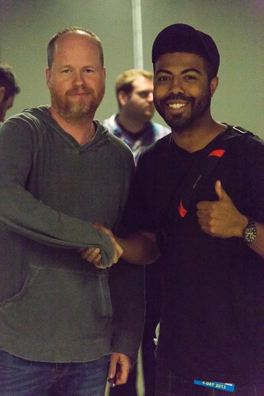 Shaking hands with the Geek God.