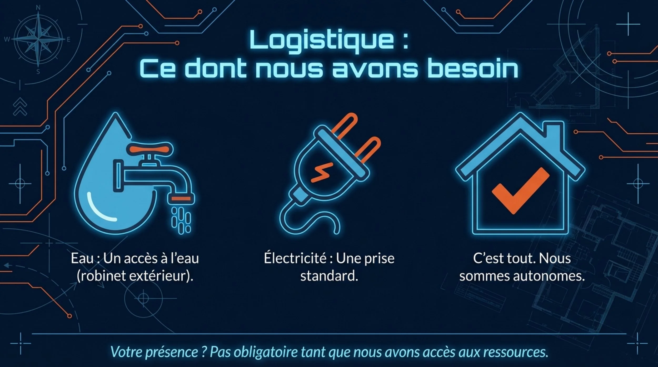 Nos besoins sur place