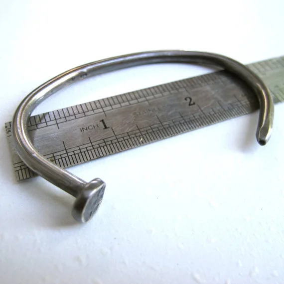 Sterling Silver Nail Bracelet