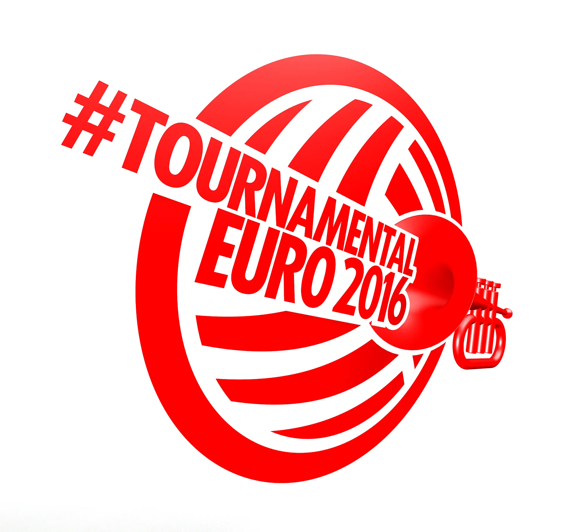  The Sun newspaper Euro 2016 Tournamental logo. Designed and created in Cinema 4D 