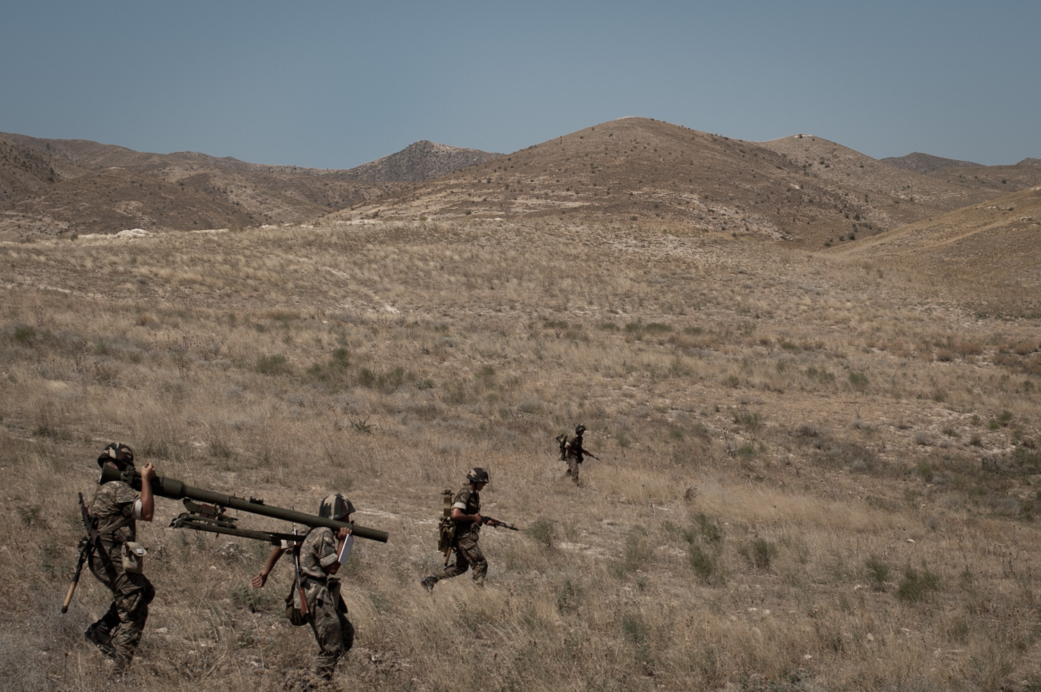  Conscripts during a missile launching exersize in Southern Nagorno Karabakh.  