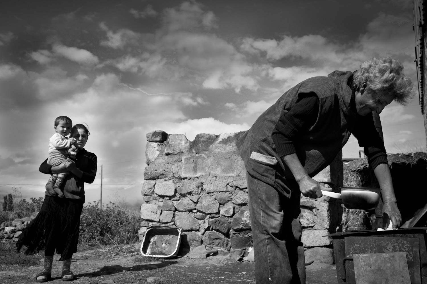  The Hovhannisyan's of Shatvan village, refugees from Azerbaijan, are unable to repay a $1000 bank loan they took out at 24% to buy seed for planting. A dry spell destroyed the crop and the cow used as collateral died.  
    
&nbsp;  
  
   