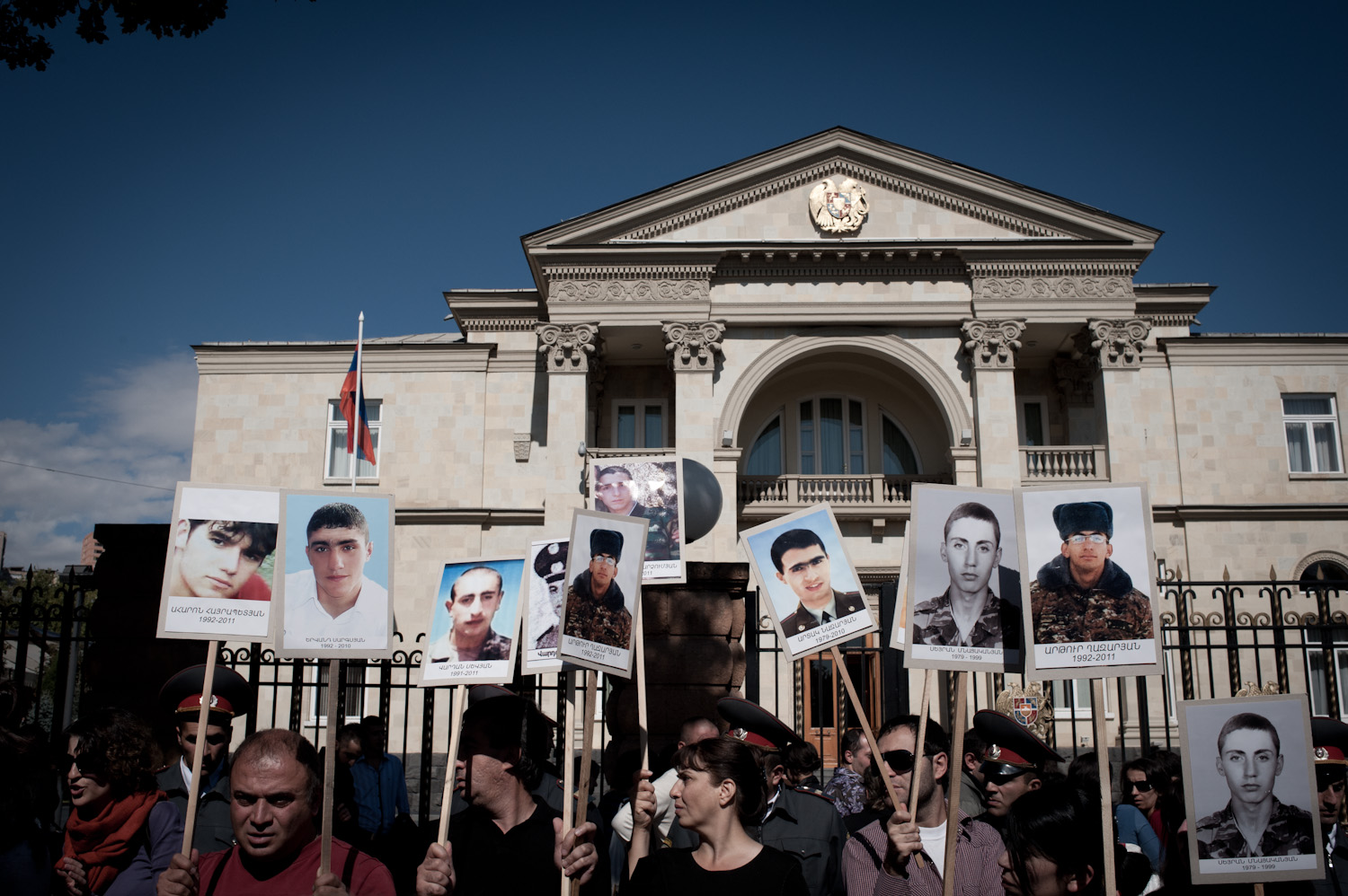  Two years ago I photographed a series of protests in Yerevan with the mothers and fathers of soldiers who had died in mysterious noncombat circumstances while completing their two years of compulsory military service in Armenia.   