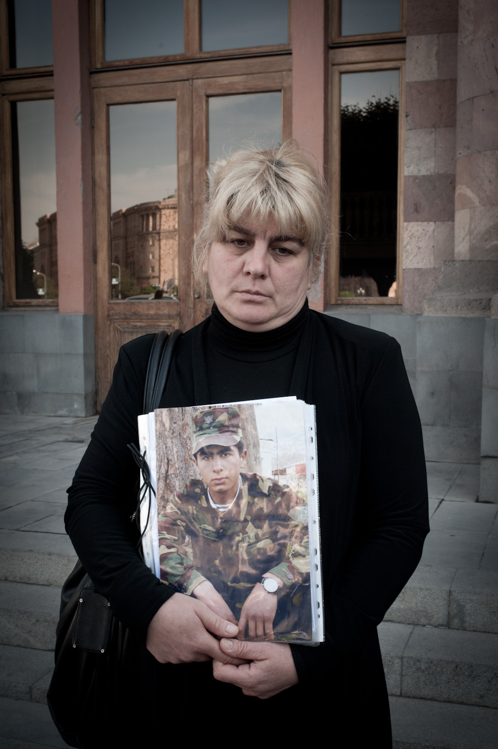  Irina Ghazaryan's son Arthur died in 2010 during his military service. The military contends that the nineteen year old died of a brain tumor. The Ghazaryans believe their son was killed.  