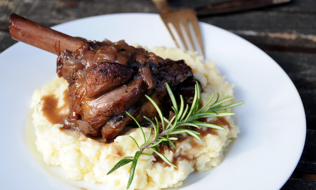 Braised Lamb Shanks with Celeriac Mash — Olives & Lucinda
