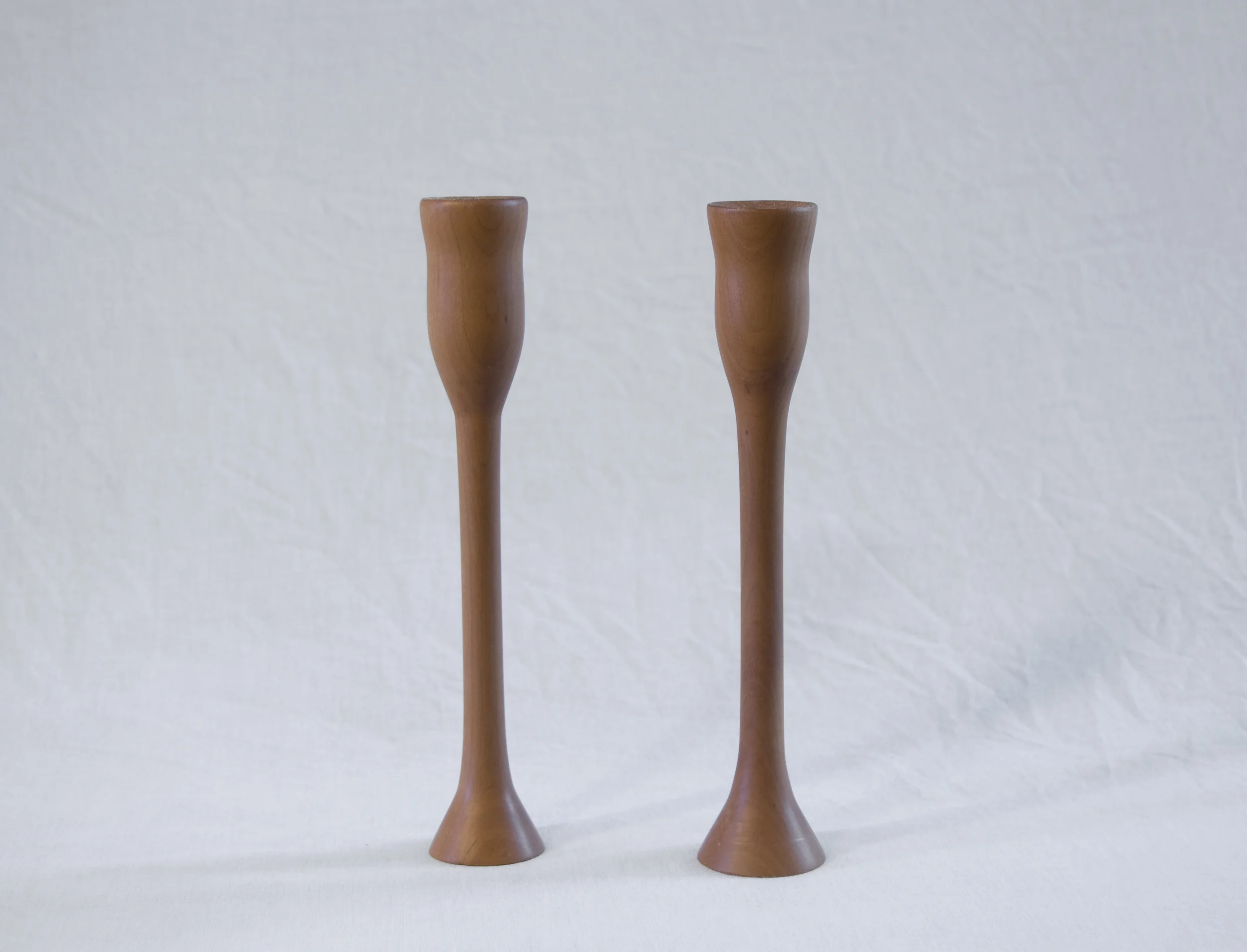 Turned Candle Sticks - Black Cherry