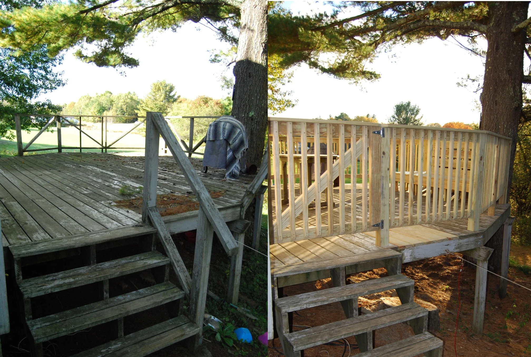 Deck Railing Remodel Before and After